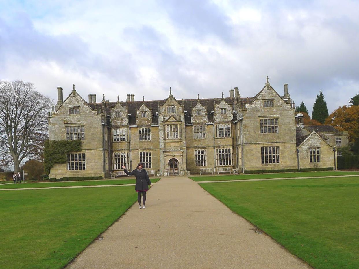 The author outside Wakehurst Place in Sussex, England.