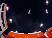 Freestyle Skiing - Pyeongchang 2018 Winter Olympics - Women's Aerials Training - Phoenix Snow Park - Pyeongchang, South Korea - February 15, 2018. Kong Fanyu of China in action. REUTERS/Dylan Martinez