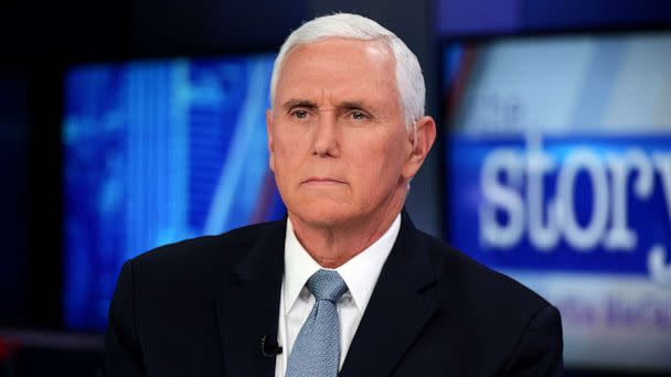 PHOTO: FILE - Mike Pence is seen at Fox News Channel Studios, Feb. 22, 2023 in New York City. (Dia Dipasupil/Getty Images, FILE)