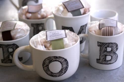 A great <a href="http://www.huffingtonpost.com/2012/12/03/homemade-gift-ideas-monogrammed-mugs_n_2233850.html?utm_hp_ref=huffpost-home&ir=HuffPost%20Home">way to personalize</a> a practical item.