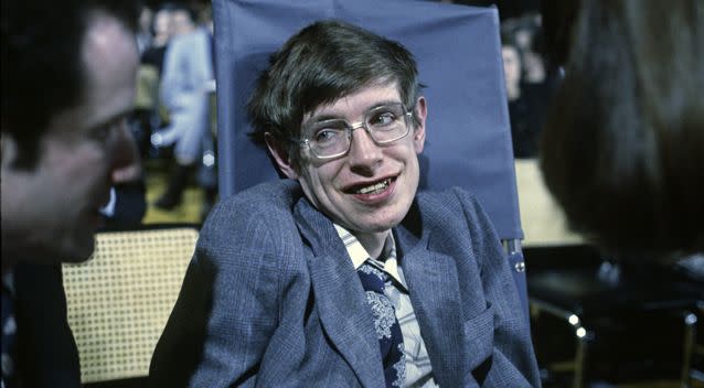 A photograph of Professor Hawking from October, 1979. Source: Getty