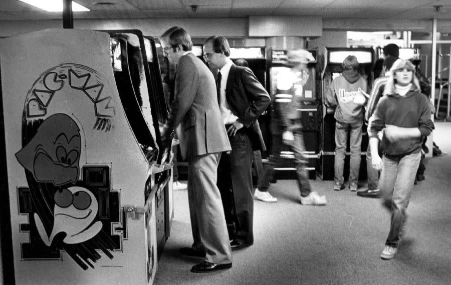 MAR 20 1983, DEC 26 1985; Video Games; Fun Center At Celebrity Sports Centre; (Photo By Duane Howell/The Denver Post via Getty Images)