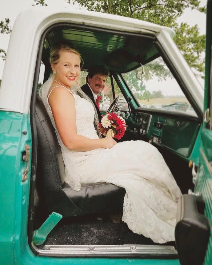 Ashley was happy to share her special day. Photo: SWNS/Mega