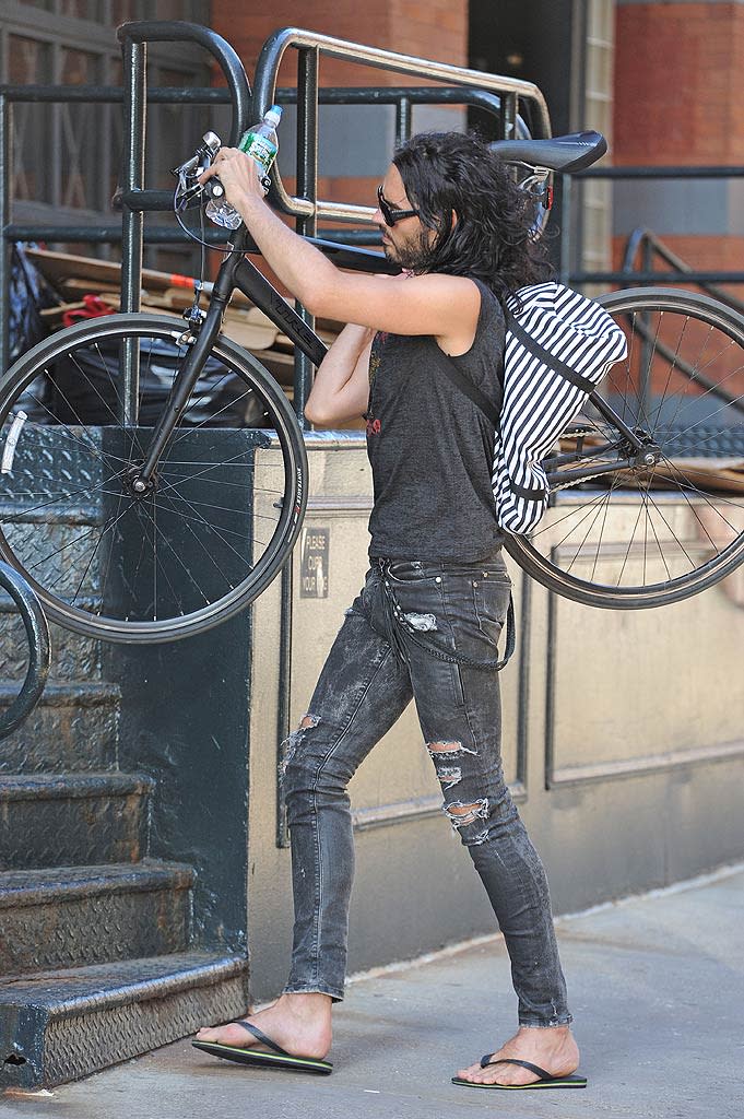 Russell Brand Bike Riding