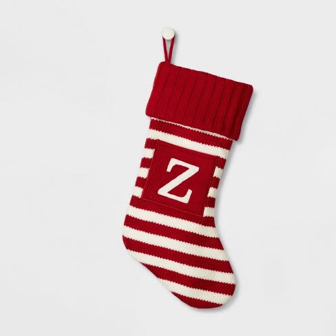 Knit Monogram Christmas Stocking White - Wondershop(TM)