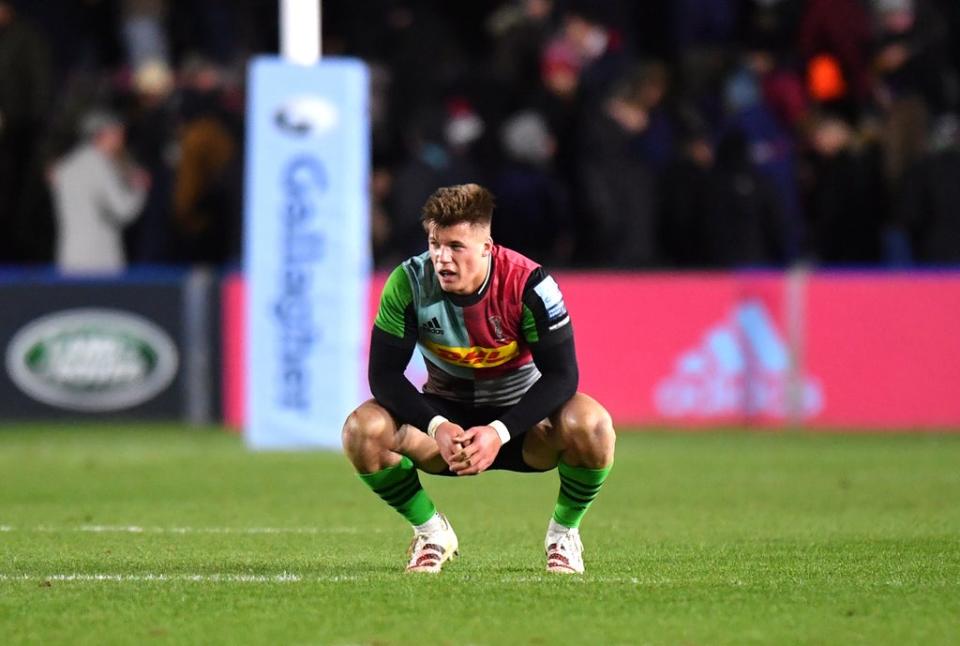 Champions Harlequins were stunned as London Irish picked up just their second win in the Gallagher Premiership with a narrow 22-19 victory at the Twickenham Stoop (Ashley Western/PA Wire) (PA Wire)