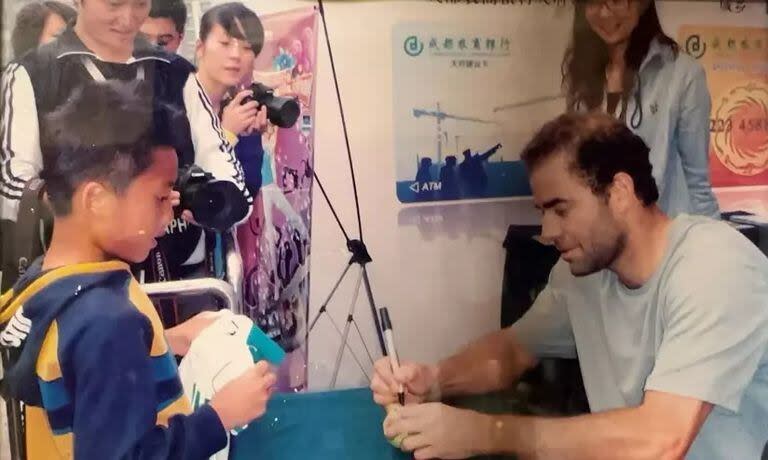 Fnu Nidunjianzan y un recuerdo imborrable: cuando le pidió un autógrafo y una foto a Pete Sampras, en Chengdu