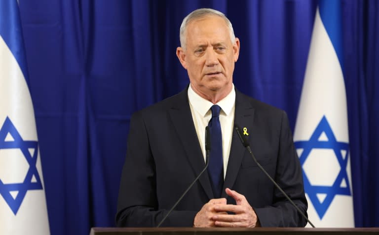 Der israelische Oppositionschef Benny Gantz ist als Minister des israelischen Kriegskabinetts zurückgetreten und verlangt nun vorgezogene Neuwahlen. (JACK GUEZ)