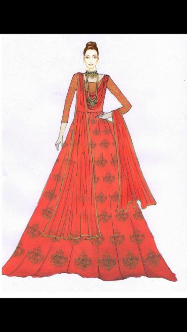 Buy Anamika Womens Long Frock Anarkali Single Piece with gota Work at  Amazon.in