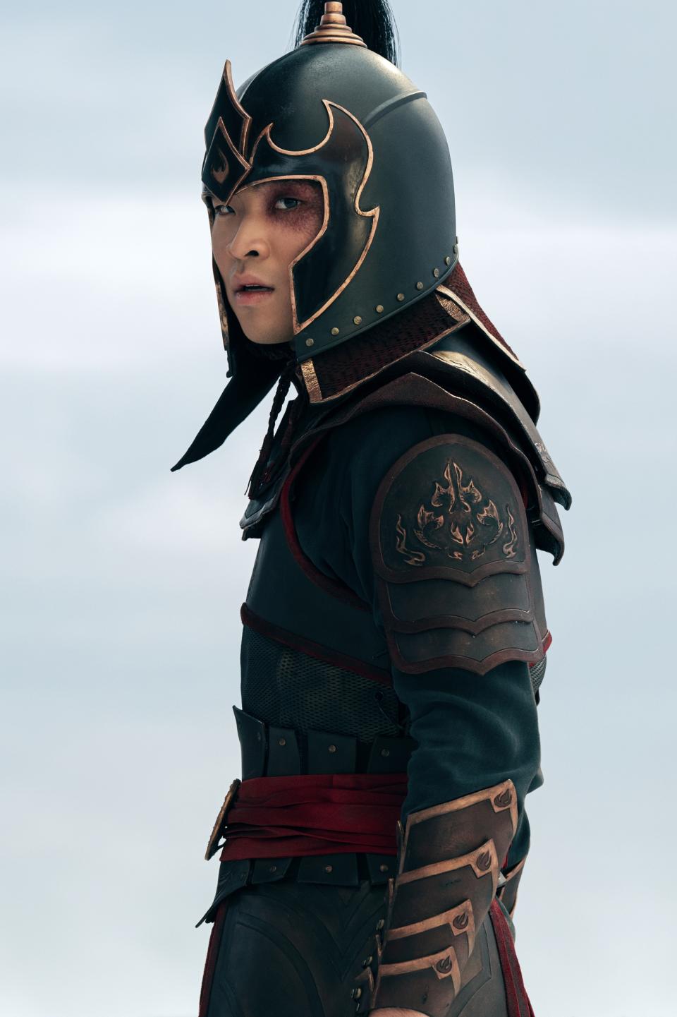 Dallas Liu as Prince Zuko in episode 101 of Avatar: The Last Airbender.