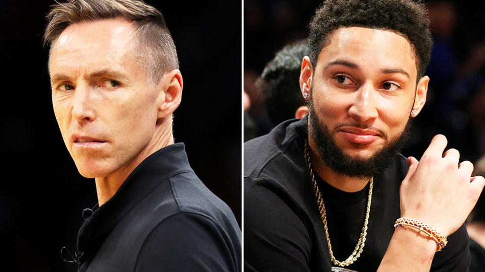 Steve Nash and Ben Simmons, pictured here during the NBA playoffs.