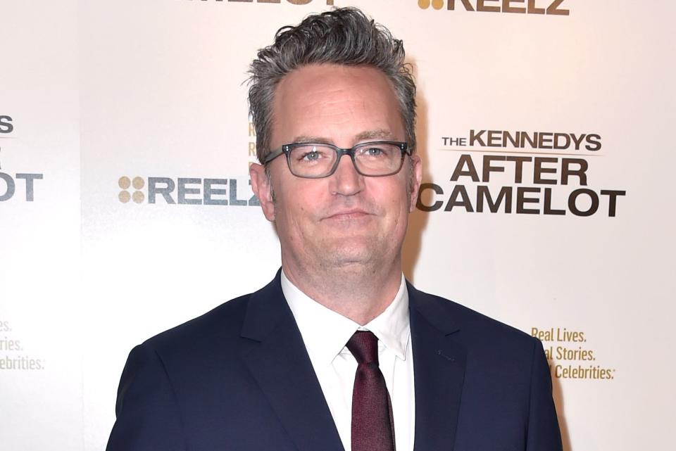 <p>Frazer Harrison/Getty</p> Matthew Perry