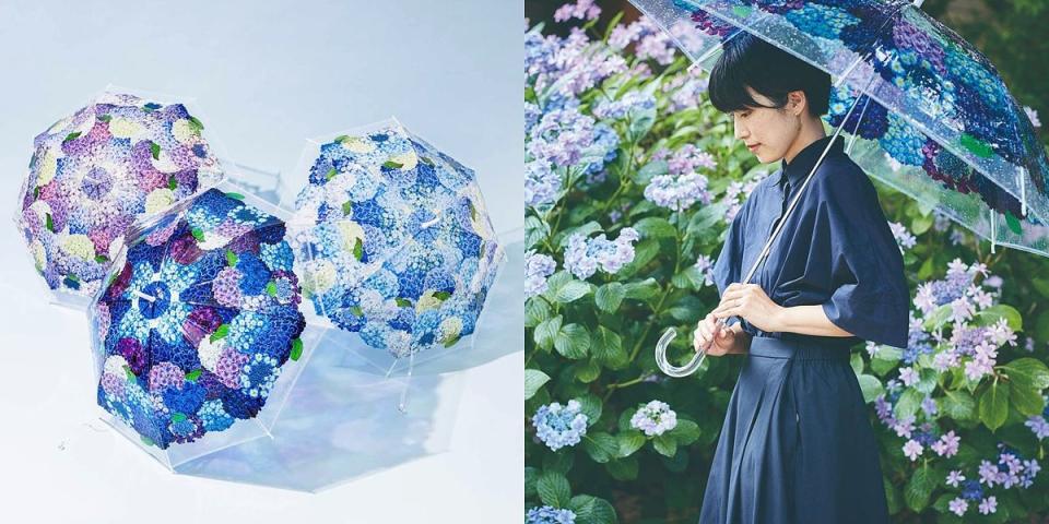 繡球花雨傘　¥2420 Photo via：FELISSIMO