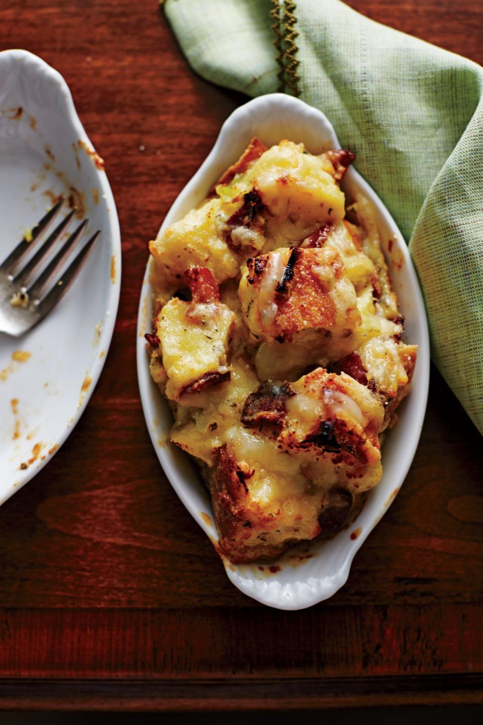 Savory Bacon-and-Leek Bread Pudding