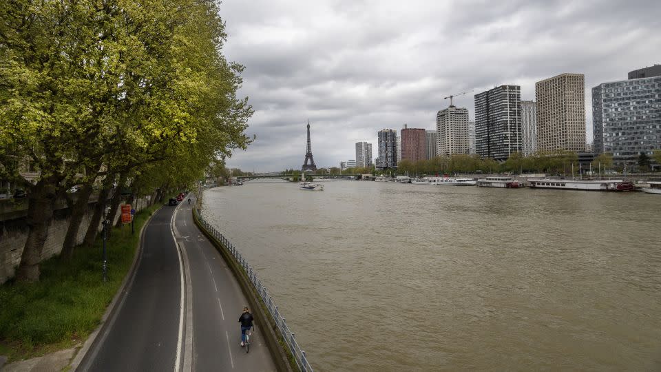 A view of the River Seine with the Eiffel Tower in the background on April 11. - Tim Clayton/Corbis/Getty Images