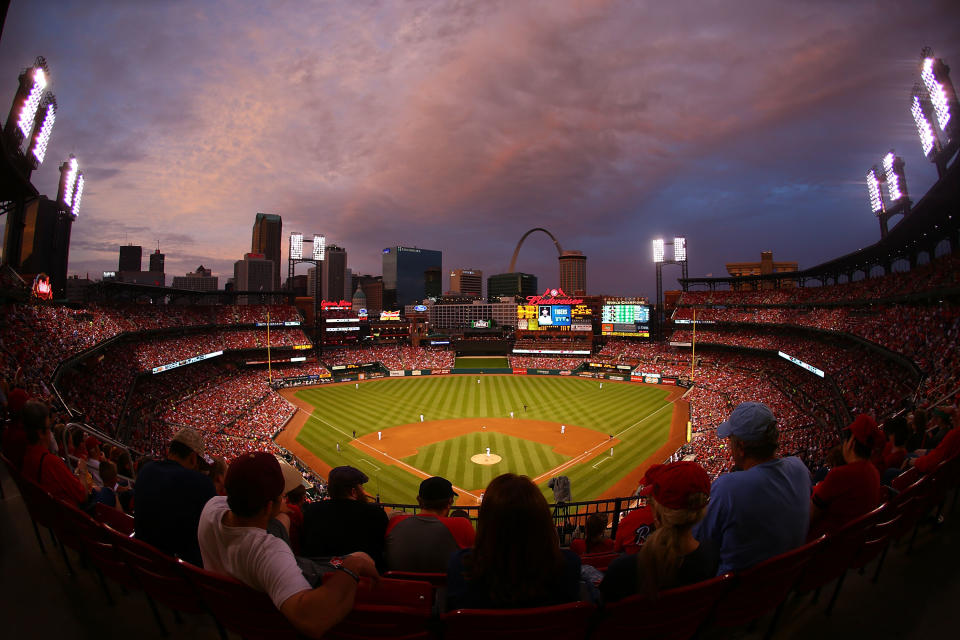 </a> ST. LOUIS, MO - MAY 17: A general view of Busch Stadium during a game between the St. Louis Cardinals and the Detroit Tigers on May 17, 2015 in St. Louis, Missouri. (Photo by Dilip Vishwanat/Getty Images)Dilip Vishwanat Getty Images