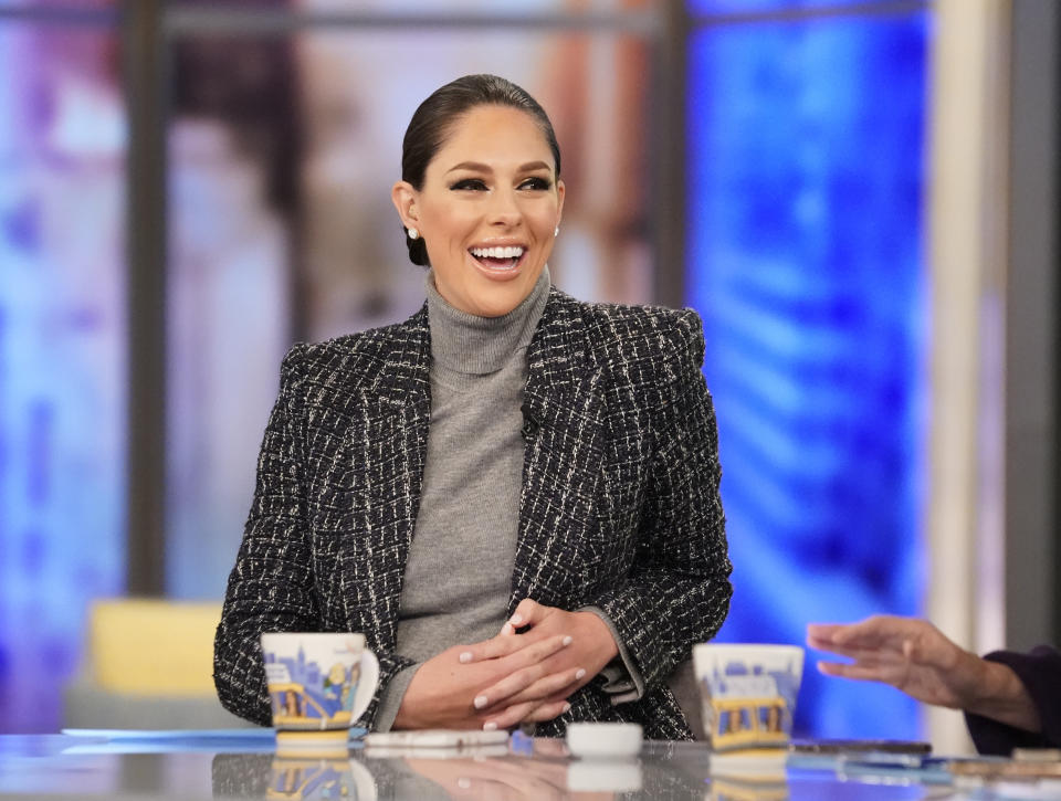 This Nov. 14, 2019 photo released by ABC shows co-host Abby Huntsman on "The View." Huntsman said Monday, Jan. 13, 2020, she's leaving to help run her father's campaign for governor of Utah and spend more time with her family. She joined the show in September 2018 and her departure will leave Meghan McCain as the show's only real conservative voice. (Heidi Gutman/ABC via AP)