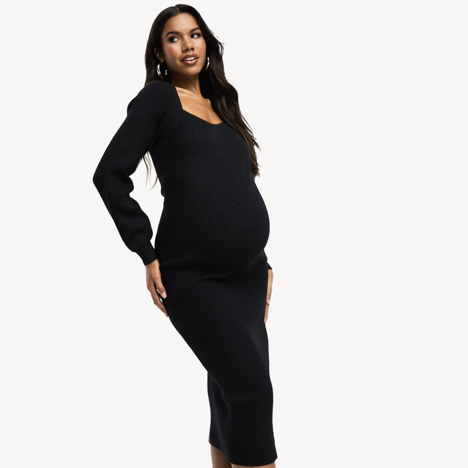 <p><a href="https://go.redirectingat.com?id=74968X1596630&url=https%3A%2F%2Fwww.asos.com%2Fus%2Fasos-maternity%2Fasos-design-maternity-knit-midi-dress-with-sweetheart-neck-in-black%2Fprd%2F205011278&sref=https%3A%2F%2Fwww.womansday.com%2Frelationships%2Fdating-marriage%2Fg46342176%2Fvalentines-day-gifts-for-pregnant-wife%2F" rel="nofollow noopener" target="_blank" data-ylk="slk:Shop Now;elm:context_link;itc:0;sec:content-canvas" class="link ">Shop Now</a></p><p>Knit Maternity Midi Dress</p><p>us.asos.com</p><p>$40.00</p><span class="copyright">ASOS</span>