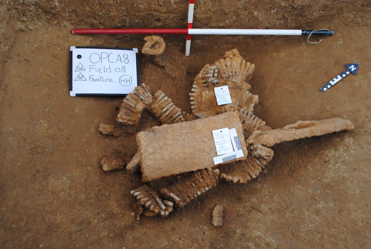 German ammunition canister – with 250 live machine gun rounds – unearthed by the archaeologists (Battlefield Archaeology Group)