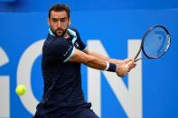 Tennis - Aegon Championships - Queen’s Club, London, Britain - June 25, 2017 Croatia's Marin Cilic in action during the final against Spain's Feliciano Lopez Action Images via Reuters/Tony O'Brien