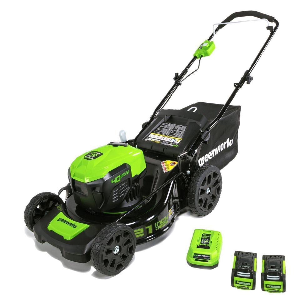 This electric lawn mower is 28 percent off. (Photo: Amazon) 