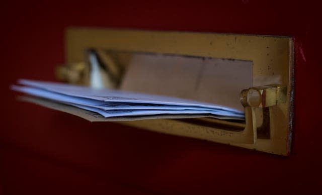 Letters in a door letterbox