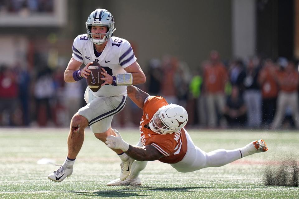 In four seasons at Kansas State, Will Howard rushed for 921 yards and 19 touchdowns,