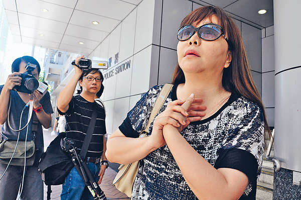 支持警方的香港家長聯會會長李偲嫣，指有人威脅要殺死她。（吳百添攝）