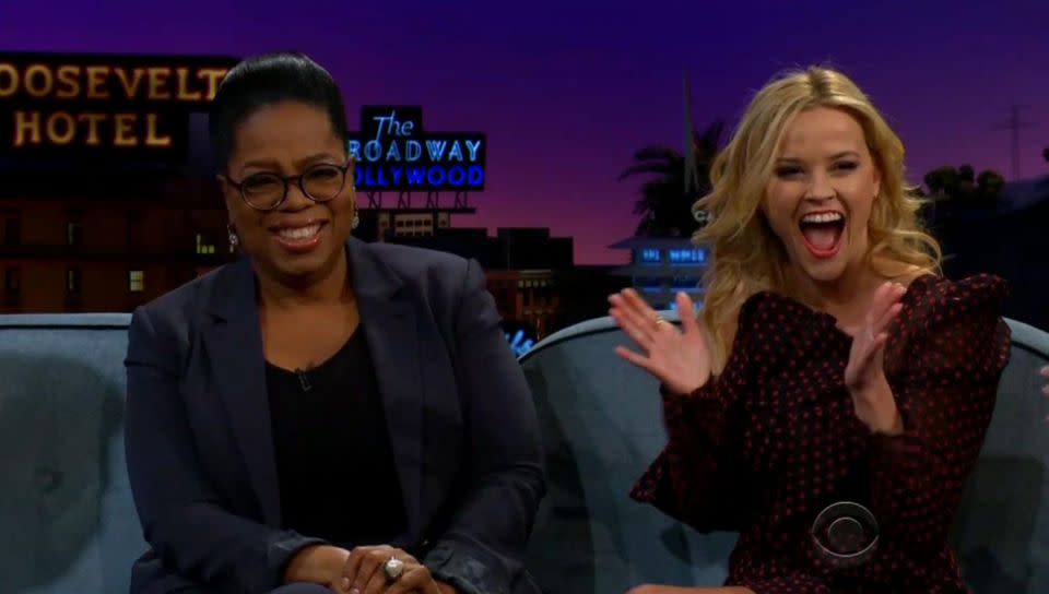 Oprah Winfrey has done an impression of her gal pal Reese Witherspoon and it's amazing. Source: CBS