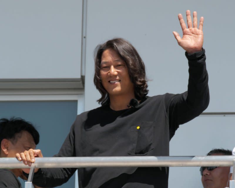 Sung Kang attends the "FUELFEST JAPAN 2022" at Fuji International Speedway in Shizuoka prefecture, Japan, on August 11, 2022. The actor turns 52 on April 8. File Photo by Keizo Mori/UPI