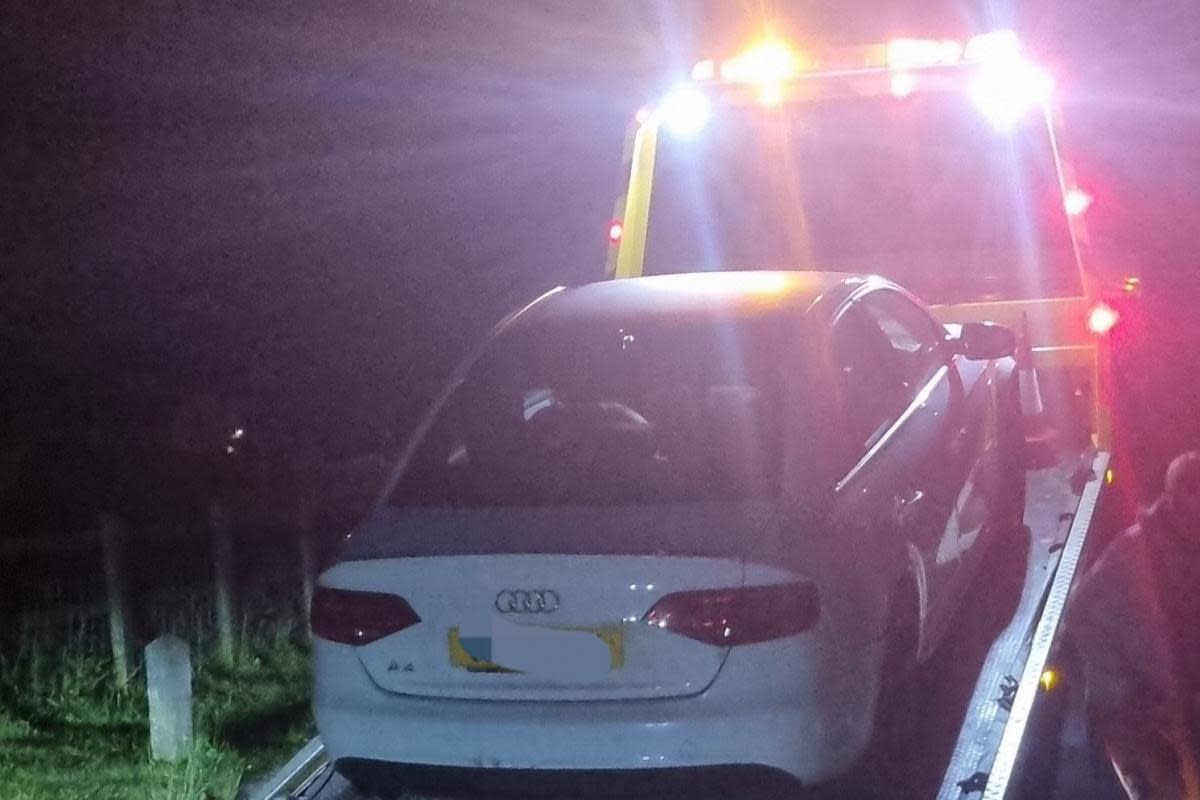 This car was seized by officers in Torfaen on Wednesday night <i>(Image: Gwent Police)</i>