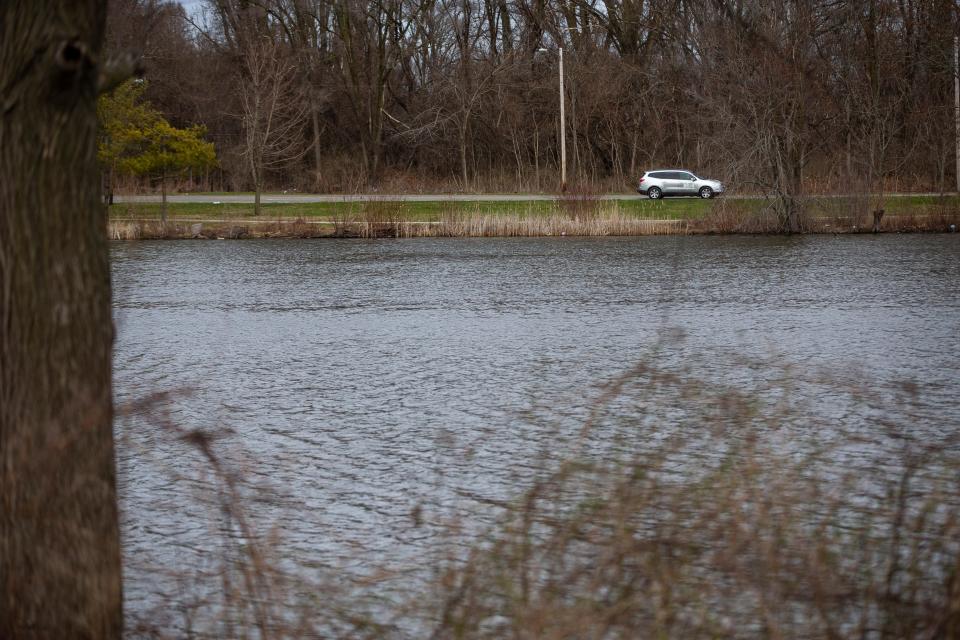 Pictured in March, Beck's Lake sits on the east side of LaSalle Park. The 2-foot deep lake gave the historically Black neighborhood its nickname, "The Lake."