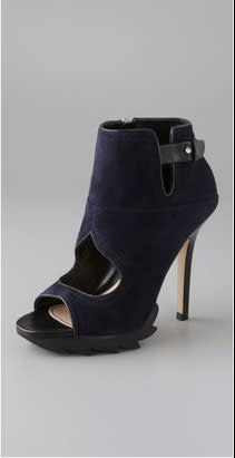 Camilla Skovgaard Open Toe Suede Booties with Lug Sole - $505.00