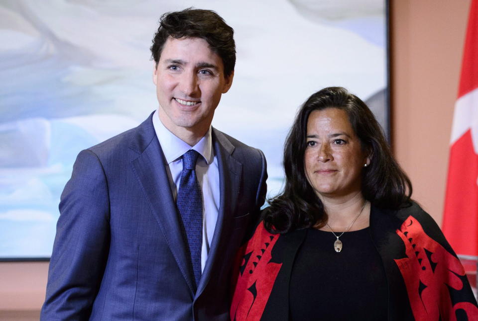 Prime Minister Justin Trudeau removed Veterans Affairs Minister Jody Wilson-Raybould from her top post in the justice department during a cabinet shuffle last month. Photo from The Canadian Press.