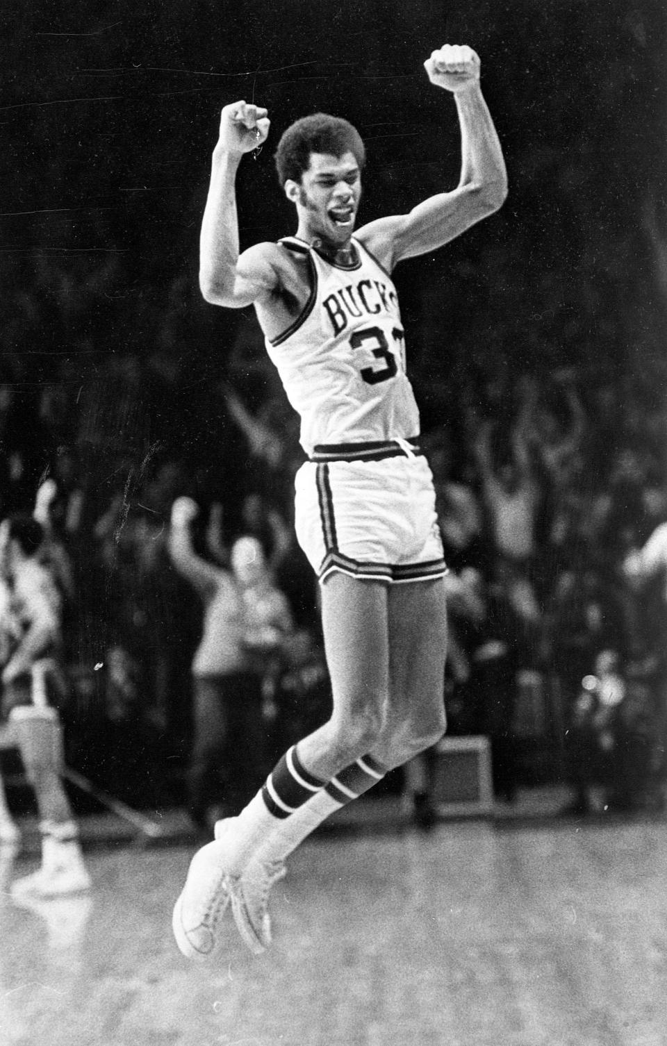 Lew Alcindor celebrating in 1970.