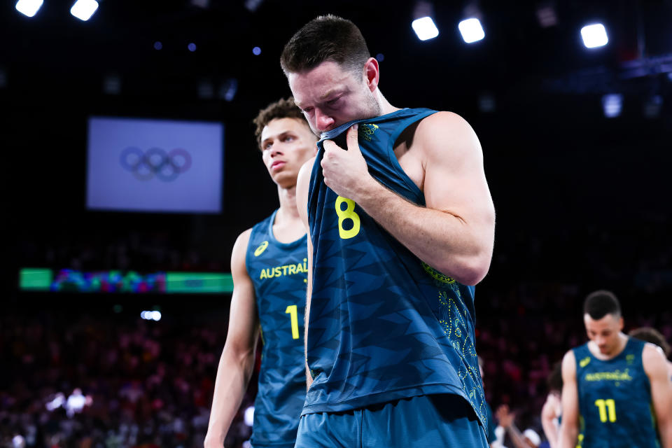 Matthew Dellavedova after the Boomers' loss to Serbia.