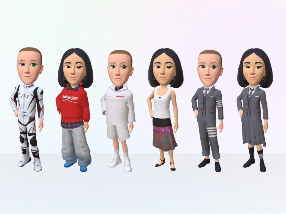 The Meta Avatars store will allow users to purchase designer outfits.