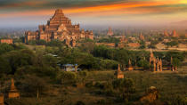 El complejo religioso de Shwedagon, situado en la ciudad de Rangún, es lo que más atrae a los millonarios que visitan Myanmar, pero el país también ofrece lujos como cruceros a lo largo del río Irawadi o vacaciones relajantes en las playas de Ngapali. (Foto: Getty Images).