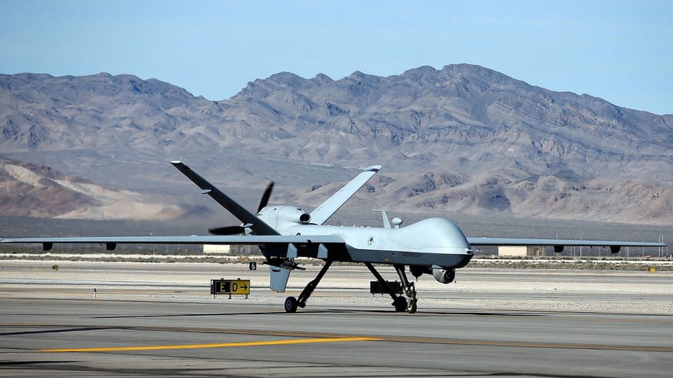 Un dron MQ-9 Reaper como el que fue derribado sobre el mar Negro.