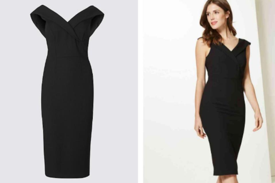 She chose this chich $85 bodycon available from British retailer Marks & Spencer. Photo: MarksAndSpencer