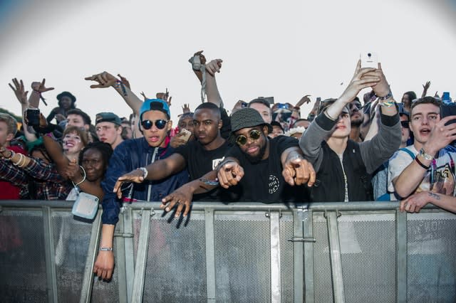 Festival goers on day two of the 2015 Parklife festival (Katja Ogrin/PA)