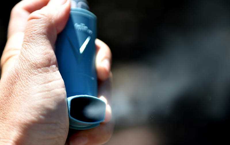 A Ventolin inhaler is pictured in Melbourne.