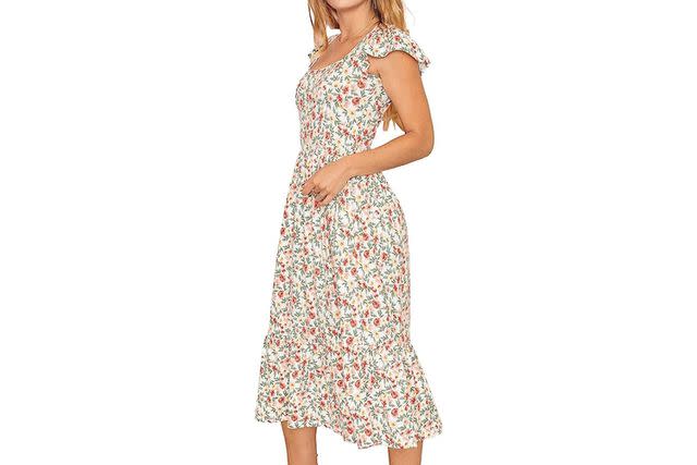 Lucky Brand Felice Floral Dress, Dresses, Clothing & Accessories