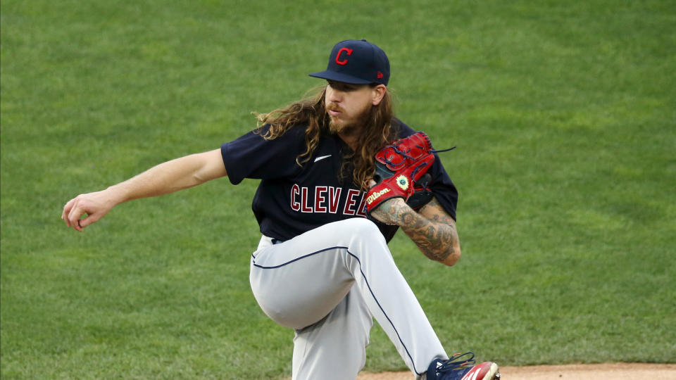 Pitcher Mike Clevinger was traded from the Indians to the Padres before the trade deadline. (AP Photo/Jim Mone)