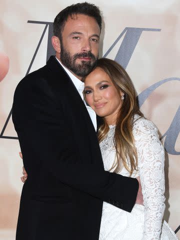 <p>Steve Granitz/FilmMagic</p> Ben Affleck and Jennifer Lopez arrive at the Los Angeles Special Screening Of "Marry Me" on February 08, 2022.