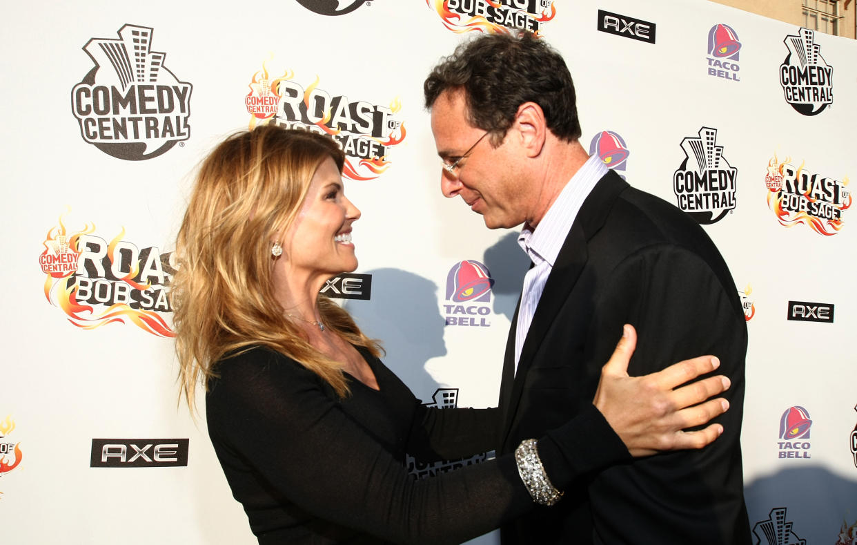 Lori Loughlin, here with Bob Saget in 2008, honors her late co-star.