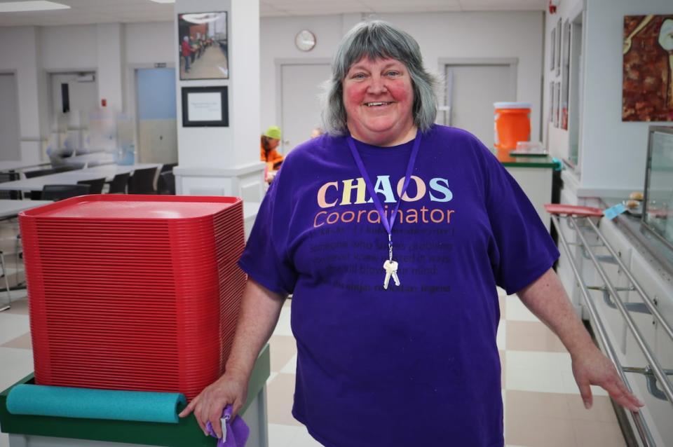 Somebody gifted McNulty a t-shirt that says 'Chaos Coordinator.' She says that pretty much describes the job most days. She was brought up in the non-profit by her mother, Romero House founder Carolyn McNulty, and has been working at Romero House for 30 years. 