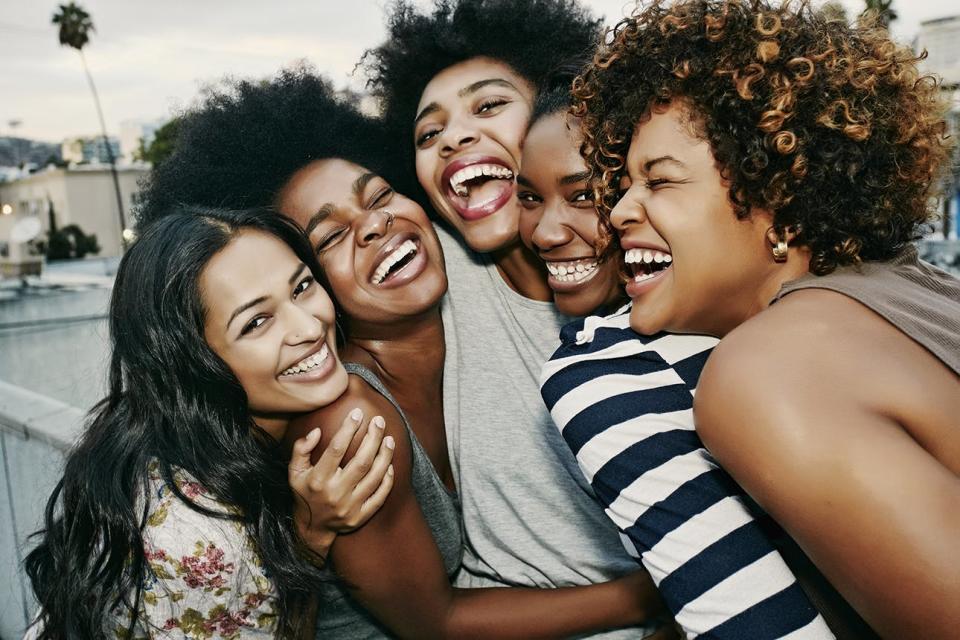 Women laughing together