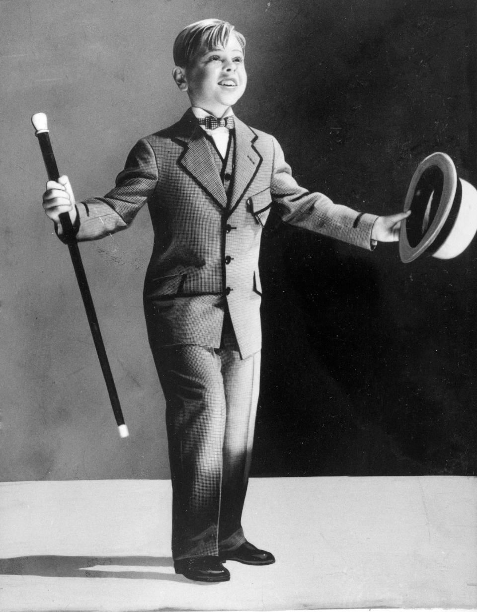 FILE - Child actor Mickey Rooney, 7, is shown as a performer in this undated photo. Rooney, a Hollywood legend whose career spanned more than 80 years, died Sunday, April 6, 2014, at his North Hollywood, Calif. home. He was 93. (AP Photo/File)