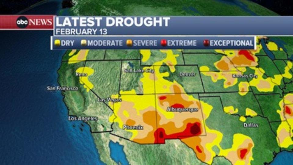 PHOTO: Latest drought map.  (ABC News)